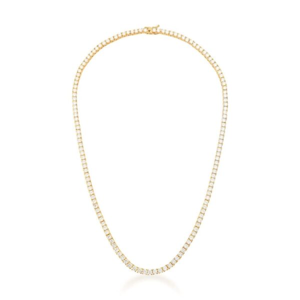 COLAR RIVIERA BANHADO A OURO COM ZIRCÔNIAS BRANCAS - 45CM