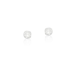 BRINCO PONTO DE LUZ EM PRATA LISA - 6mm