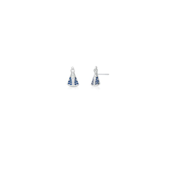 BRINCO DE NOSSA SENHORA APARECIDA AZUL PRATA LISA