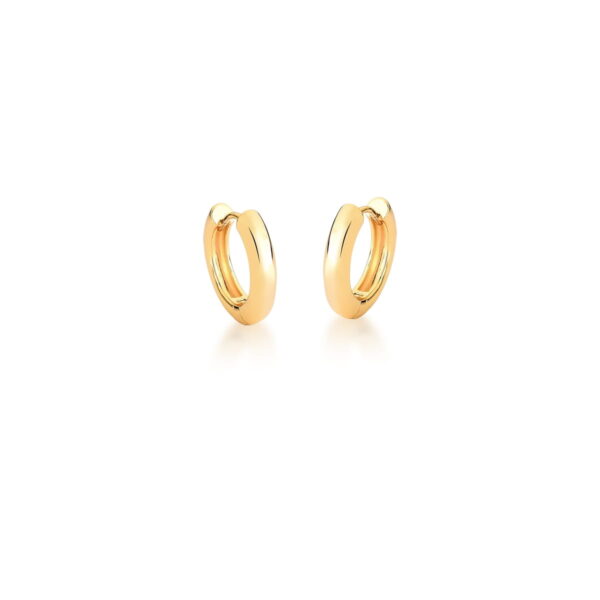 BRINCO DE ARGOLA LISO BANHADO A OURO