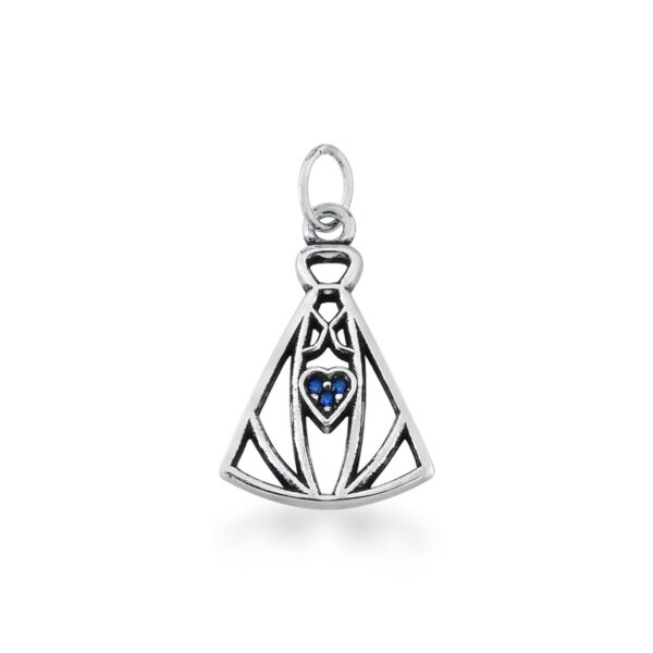 PINGENTE DE NOSSA SENHORA APARECIDA PRATA ENVELHECIDA